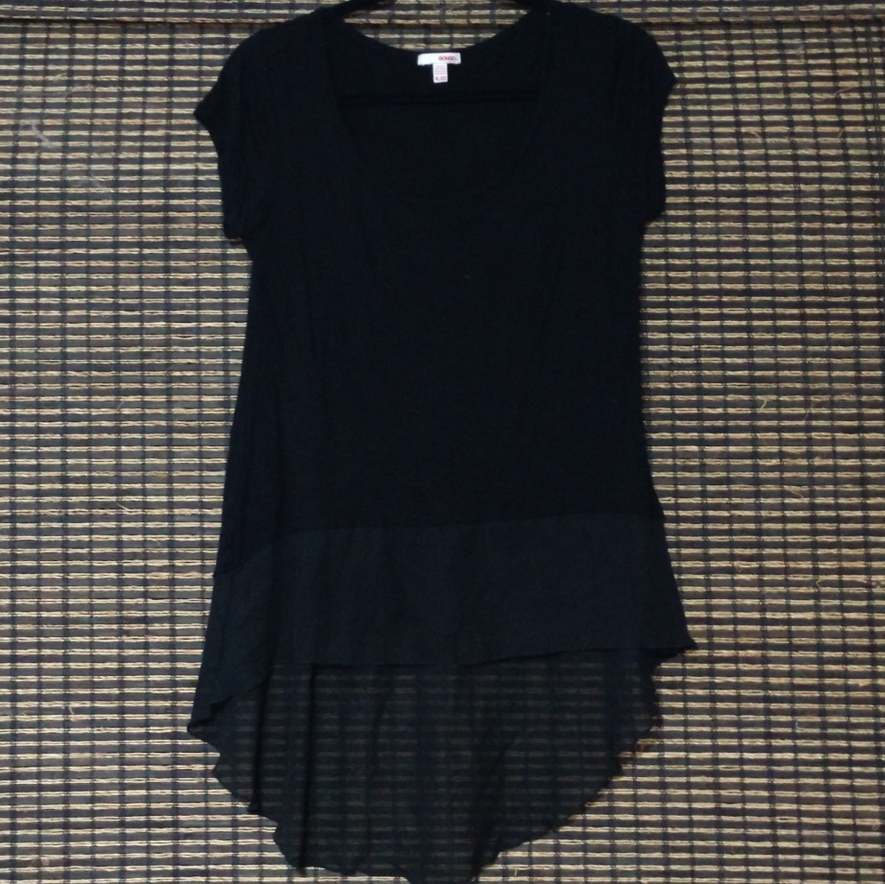 BONGO Black High-Low Long Tunic Top